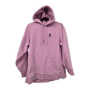 Teddy Fresh Hoodie Sweatshirt Womens LG Pink Logo 100% Cotton Heavyweight Comfy